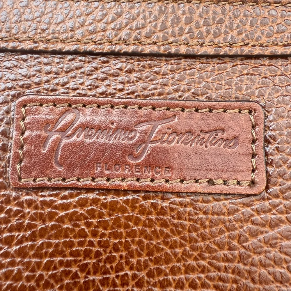 Anonimo Fiorentino Leather Travel Bag Brown Made In Italy